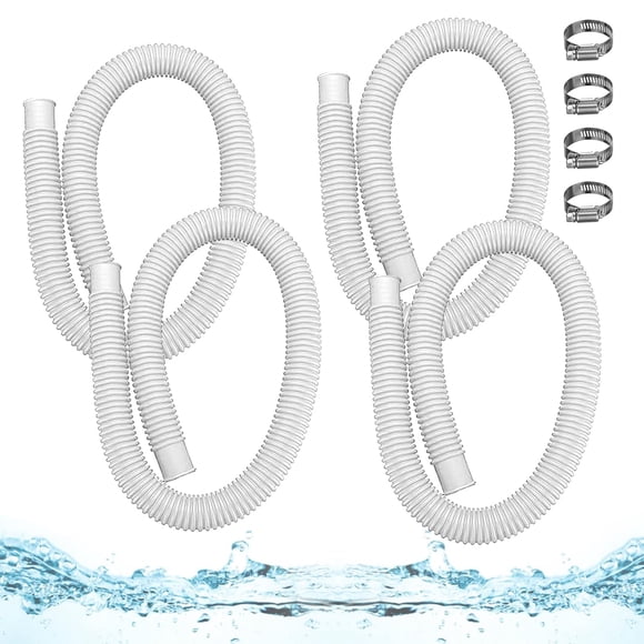 Mangueras para piscina Nefemo, 4 unidades, 1,5" x 150 cm, con abrazaderas