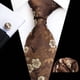 thumbnail image 1 of 1set Men's Plum Paisley Tie Three Piece Suit Including Tie Pocket Towel Cufflinks, 1 of 5