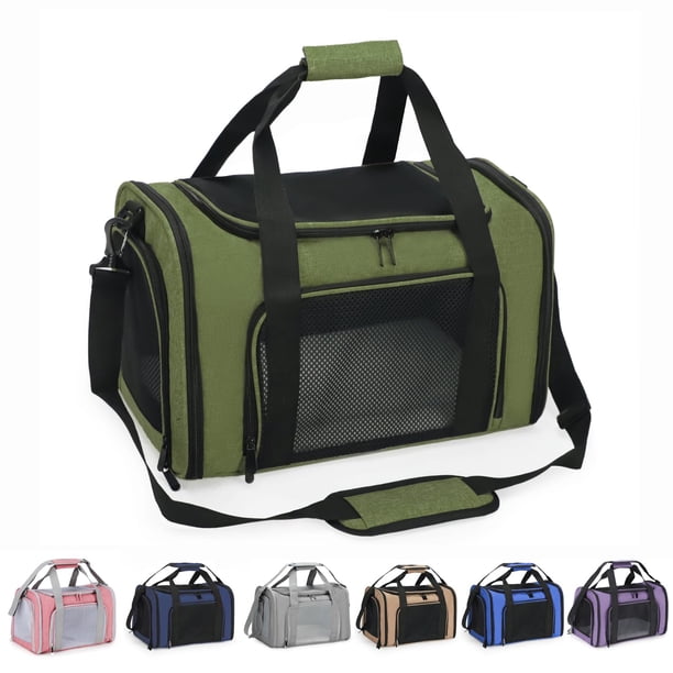 Transportadora para mascotas DALASITING plegable, apta para avión, tamaño mediano, 7 kg