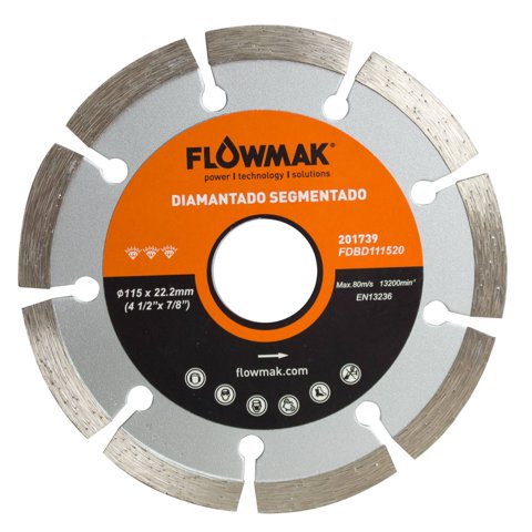 Disco Diamantado 4,5 Pulgadas Segmentado Flowmak
