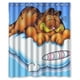 thumbnail image 1 of Cortina de ducha con diseño de Garfield soñoliento sobre una almohada blanca esponjosa, juego de cortinas de baño con ganchos, tamaño 66 x 72 pulgadas, 1 of 3