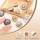 thumbnail image 5 of Uxcell 10pcs Botones Redondos de Metal 18mm Botones de Costura de Aleación con Vástago, Oro, 5 of 6