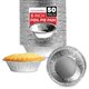 thumbnail image 1 of Moldes desechables de aluminio para pay de 5 pulgadas (50 unidades) Stock Your Home, 1 of 7