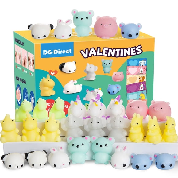 Set de tarjetas de San Valentín con juguetes Mochi Squishy para niños