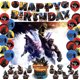 thumbnail image 1 of Kit Decoracion Cumpleaños Godzilla King Kong Tela Fondo, 1 of 8