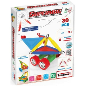 Juego De Construcción Magnético De Juguete Tinamiri Supermag Wheels 30