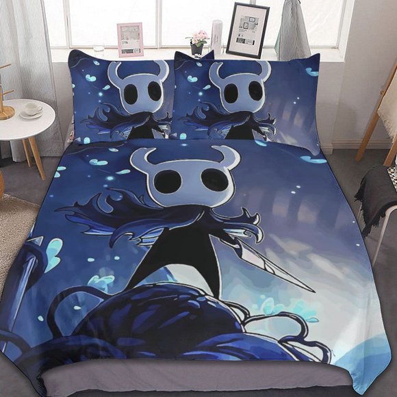 Hollow Knight 3-Piece Bedding Set Duvet Cover Set Soft Warm And Comfortable Soft Bed Set with 1 Duvet Cover And 2 Pillowcases for Bedroom