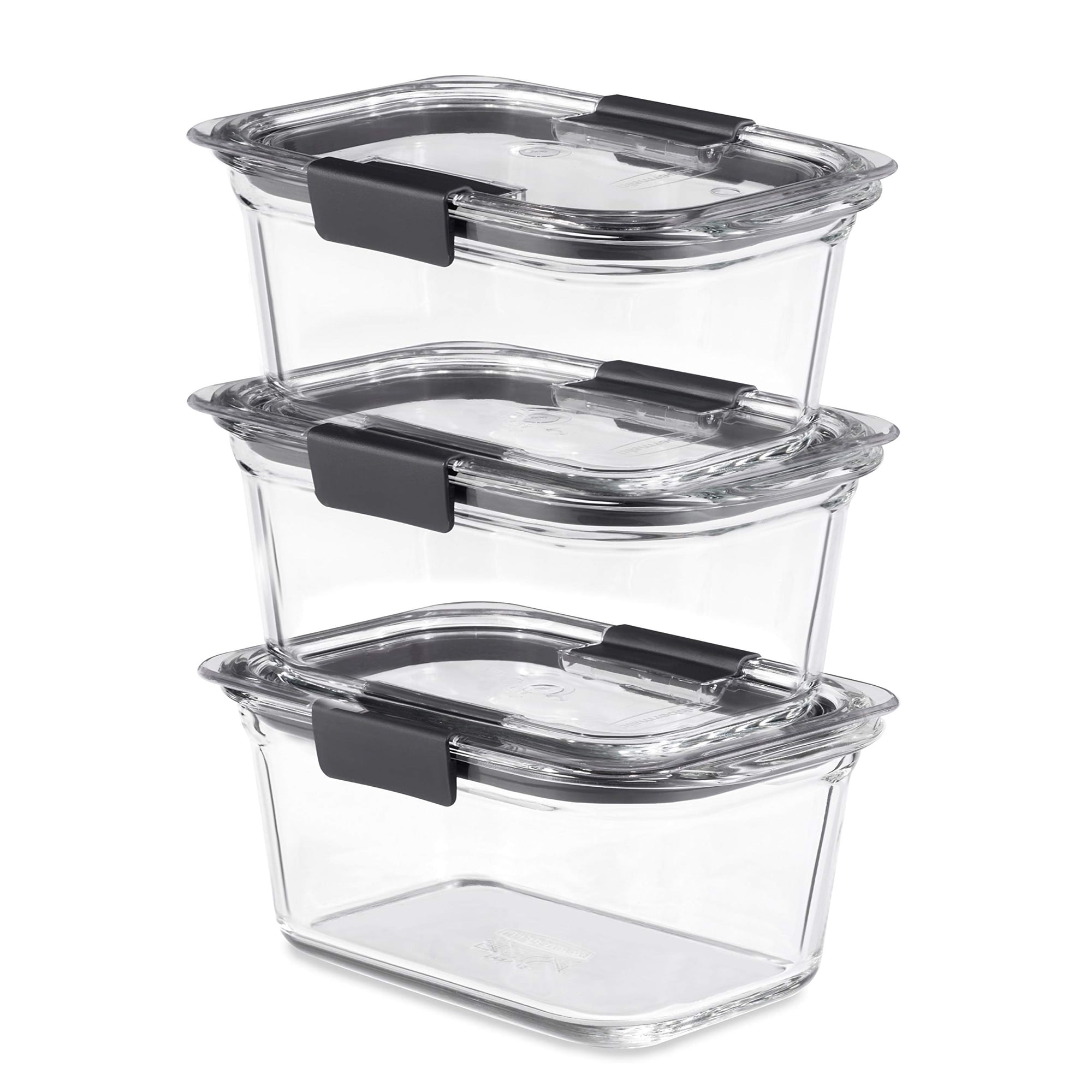 Contenedores De Almacenamiento De Alimentos Rubbermaid Brilliance Glass 4.7c