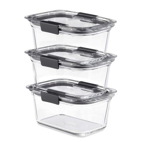 Contenedores De Almacenamiento De Alimentos Rubbermaid Brilliance Glass 4.7C