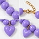 thumbnail image 2 of Collar Chicle Chunky De Cuentas Grandes Corazón Unisex lila 22, 2 of 2