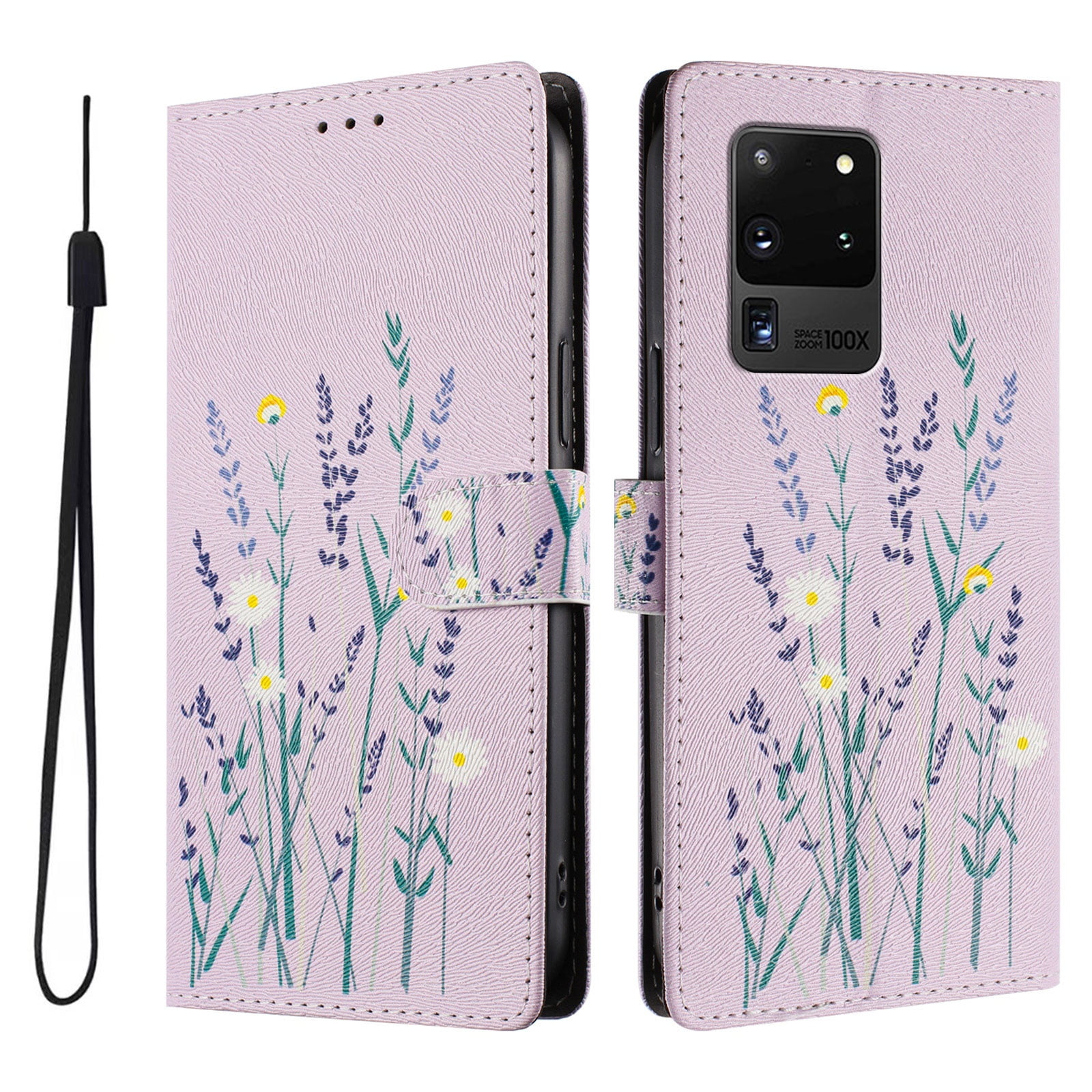 Foxdock Funda Tipo Cartera Para Samsung Galaxy S20 Ultra Con Soporte Y Correa – Diseño De Patrones Lindos