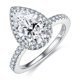 thumbnail image 1 of Anillos de Compromiso de Moissanita Corte Pera de Oro de 18K de 2.5 Uds para Mujer Color D VVS1 Anillos de Moissanita Joyería Anillos de Diamante para Mujer de Plata Esterlina S925 con Certificado, 1 of 9