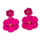 thumbnail image 3 of Pendientes colgantes de flores, pendientes de pétalos florales, pendientes colgantes para vacaciones, mujeres, niñas, joyería del día de San Valentín, Rosa roja, 3 of 5