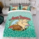 thumbnail image 4 of Los Castores Gruñones Conjunto de sábanas temático, trío de piezas, cómodo y amigable con la piel, diseño único, regalo de decoración para el hogar para familiares, amigos y fans,135cm *200cm, 4 of 6
