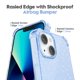 thumbnail image 5 of Funda Svanove para iPhone 13, transparente, purpurina, azul claro, TPU, 5 of 7
