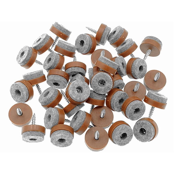 Protectores De Fieltro Para Muebles 40 Piezas De Atornillar 28 Mm Marrón