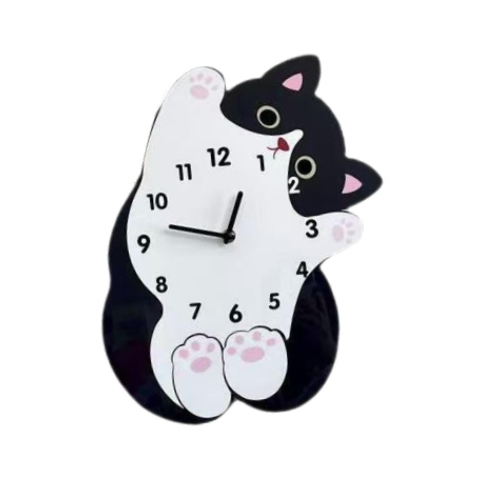 Magideal - Reloj De Dibujos Animados, Decoración Del Hogar, Regalo Decorativo De Inauguración De La Casa, Reloj De Pared Silencioso Para Baño, Dormitorio, Restau 30 Cm X 25 Cm