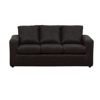 Muebles América - Sofá Emilia 3 Cuerpos Cuero Auris Negro