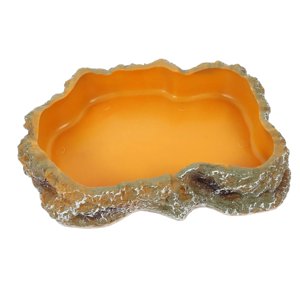 Genérico - Plato De Agua Para Reptiles, Plato De Comida Para Reptiles De Resina Para Rana, Camaleón, Dragón Barbudo M