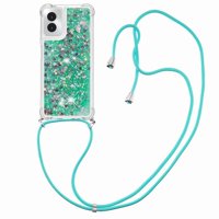 Funda Foxdock Para Motorola Moto G Power 5G 2024 Con Cuerda Ajustable, Brillo Líquido, Protección Antigolpes Y Lente – Ideal Para Regalo