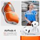 thumbnail image 2 of Funda Spigen Ultra Hybrid para AirPods 4, diseño retro con llavero, 2 of 7