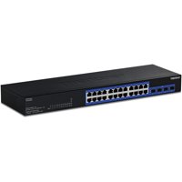 Conmutador Gigabit Trendnet Teg-30262 De 28 Puertos Con 4 Puertos Sfp+ De 10 G