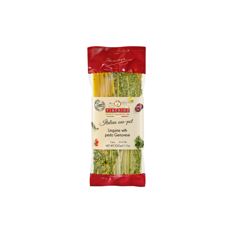 Linguini Con Pesto De Albahaca Tiberino 1 X 200 Gr