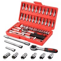 Genérico - Set De Herramientas Juego De Dados Mecanicos Caja 46 Pcs