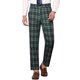 thumbnail image 1 of Pantalones de Hombre INSPIRE CHIC Cuadros de Cintura Media Clásicos de Negocios Pantalones de Vestir a Cuadros 30 Oscuro y Verde, 1 of 6