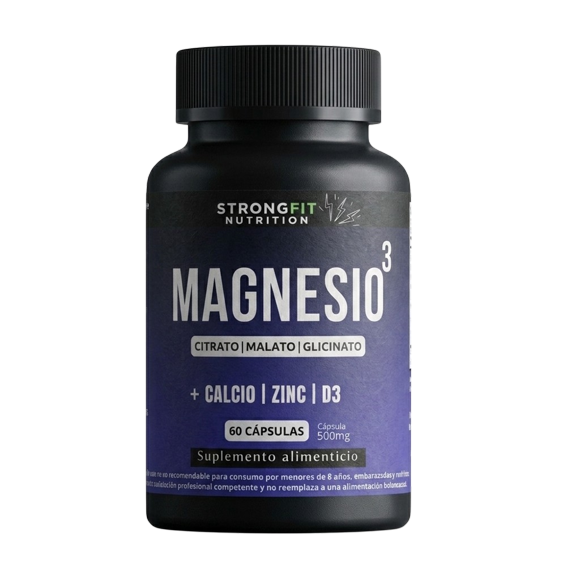 Magnesio 3 - Con Calcio, Zinc Y D3 - 60 Cápsulas