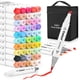 thumbnail image 1 of Brochas con forma de alcohol Caliart, 51 colores, doble punta, para artistas, 1 of 9