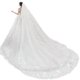 thumbnail image 1 of Velo de Boda NCDIMS 4 m de Longitud con Borde de Encaje y Peine, 1 of 6