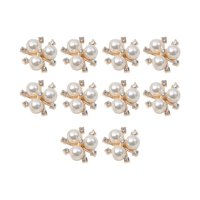Bothyi - 10 Botones De Cuentas De Diamantes De Imitación Con Reverso Plano Para Accesorios De Ropa