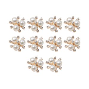 Bothyi - 10 Botones De Cuentas De Diamantes De Imitación Con Reverso Plano Para Accesorios De Ropa