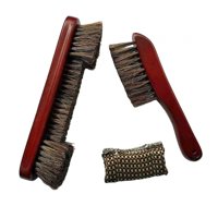 Ioensy - Cepillo De Pelo De Caballo, Portátil, Ligero, Mesa De Billar Y Juego De Cepillos Para Rieles, Color Rojo Vino