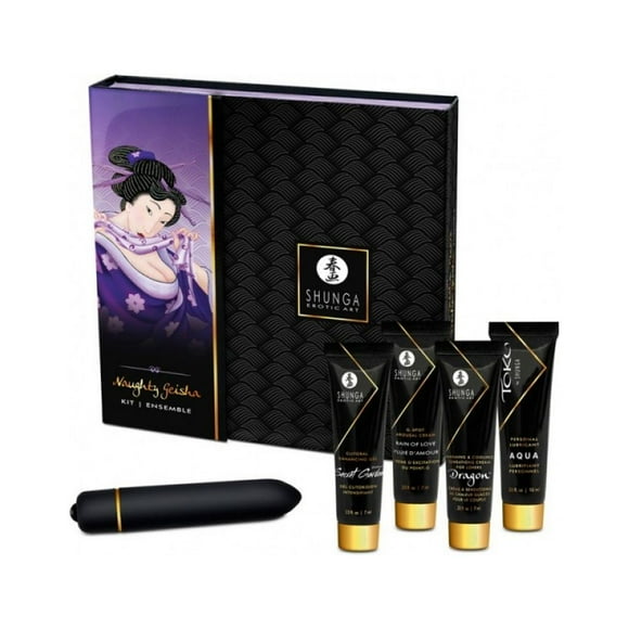 Set Lubricantes Naughty Geisha Con Bala Vibradora