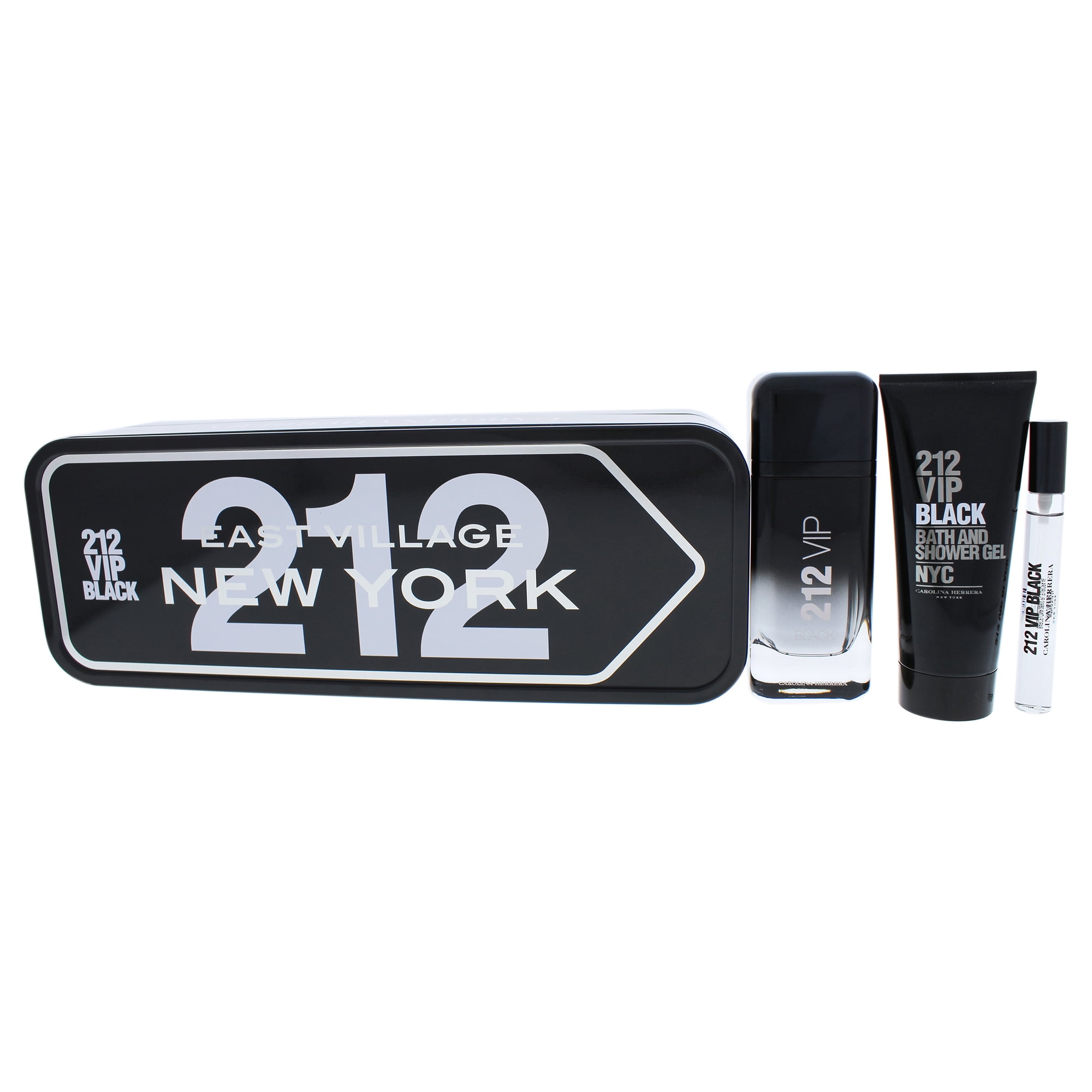 Set De Regalo Carolina Herrera 212 Vip Black Edp 100ml Spray Hombre
