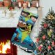 thumbnail image 1 of La Película de los Casagrandes Tema: Calcetines de Navidad, fino lino blanco para colgar en escaleras y chimenea, decoración navideña para el hogar, regalo de Navidad.54cm×38cm, 1 of 5