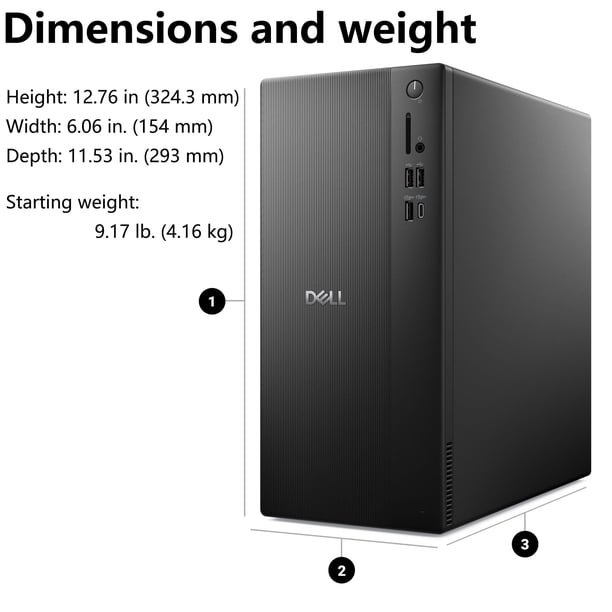 Desktop Dell Vostro 2026 i3-14100T 8 GB 512 GB SSD Win11 | Lider