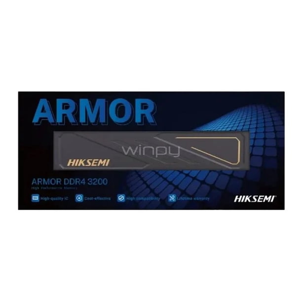 Memoria RAM DDR4 16GB 3200MT Hiksemi Armor HSC416U32Z2 | Lider
