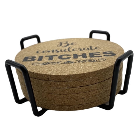 Magideal - Posavasos De Corcho De 6 Piezas Con Soporte, Cojín De Resistente Al Calor, Posavasos Para Fotografía, Posavasos Para Bebidas, Para