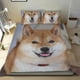 thumbnail image 1 of Shiba Inu Conjunto de sábanas temático, trío de piezas, cómodo y amigable con la piel, diseño único, regalo de decoración para el hogar para familiares, amigos y fans,135cm *200cm, 1 of 6