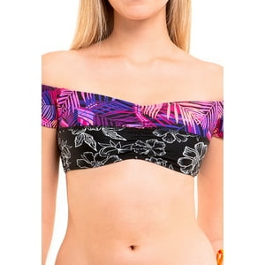 Samia - Bikini Con Hombros Descubiertos Estampado Morado 14