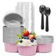 thumbnail image 1 of Vasitos para hornear YOIYINI 50 unidades 8 cm rosa con tapas, 1 of 7