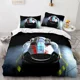 thumbnail image 1 of Sports Car King Queen Duvet Cover Cool Colorful Supercar Pattern Bedding Set for Men Adult Race Car 2/3pcs Polyester Quilt Cover, 1 of 5