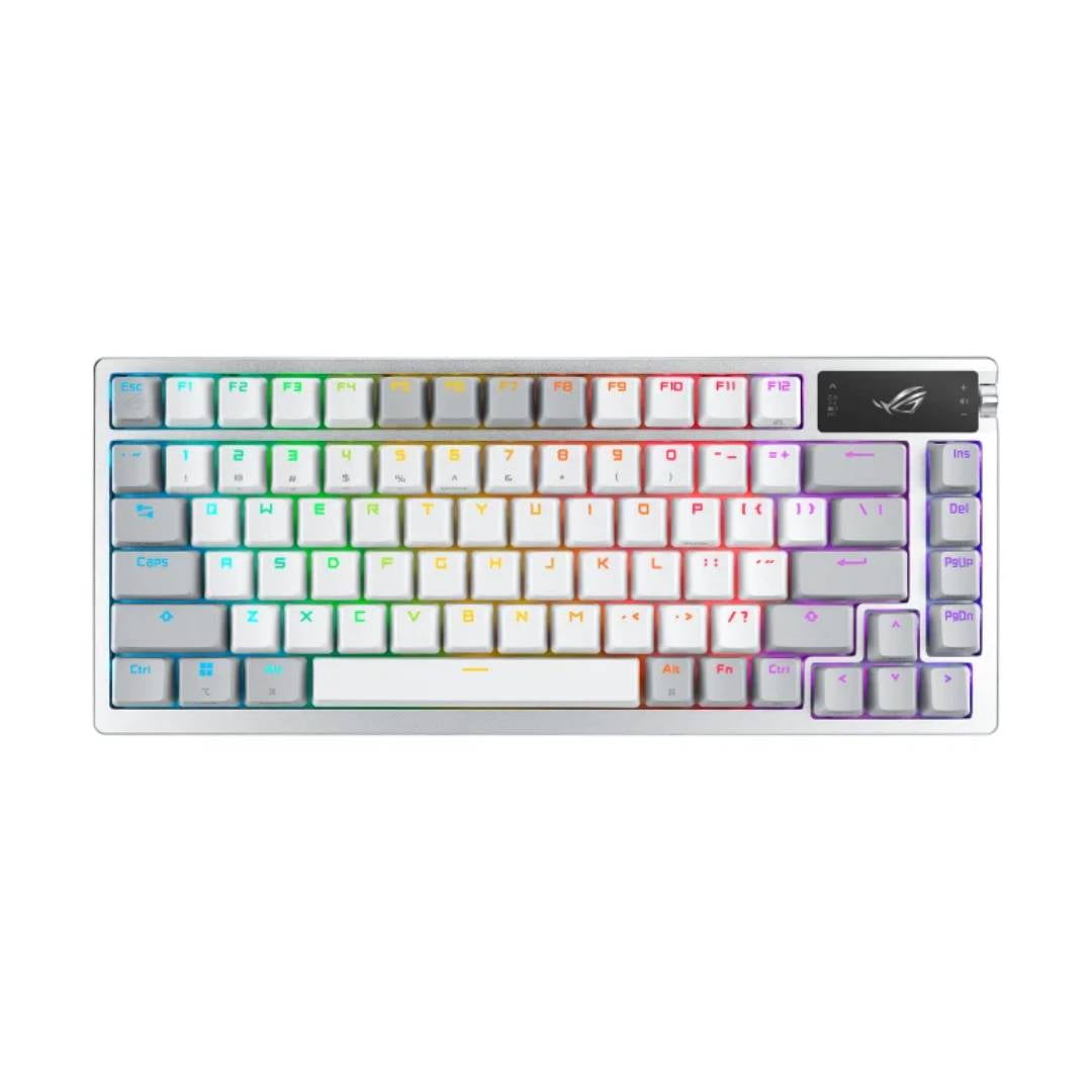 Teclado Gamer Mecánico Asus Rog Azoth, Inalámbrico, Blanco
