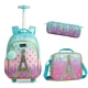 thumbnail image 1 of School Bag Wheeled Backpack for Boys School Wheeled Backpack for Children Rolling Backpack Bag for Girls School Trolley Bags, 1 of 3