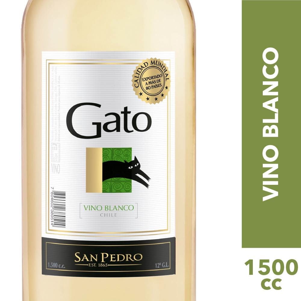 Vino Blanco 13° Botellón 1,5 L Gato