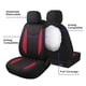 thumbnail image 5 of Funda de asiento de coche CAROMOP de neopreno impermeable para coche, negro/rojo, 5 of 6