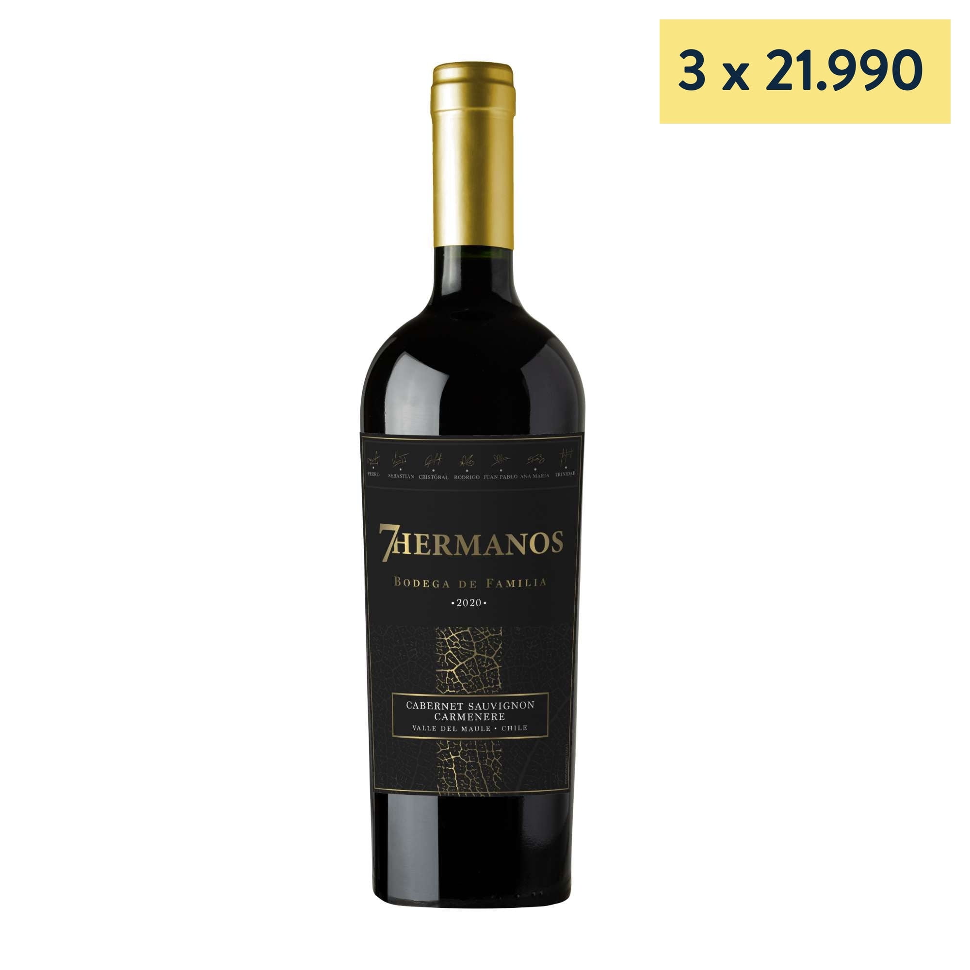 Vino Tinto Ensamblaje Bodega De Familia 14° Botella 750 ml 7 Hermanos